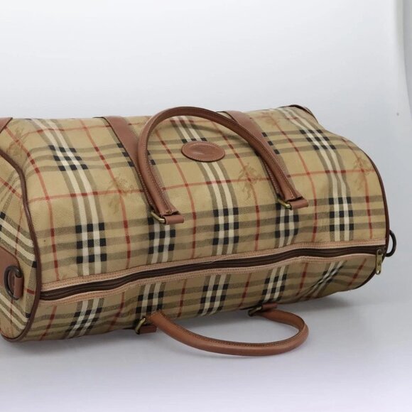 Burberrys Nova Check Boston Bag PVC Beige Auth hk2346 - Picture 7 of 16